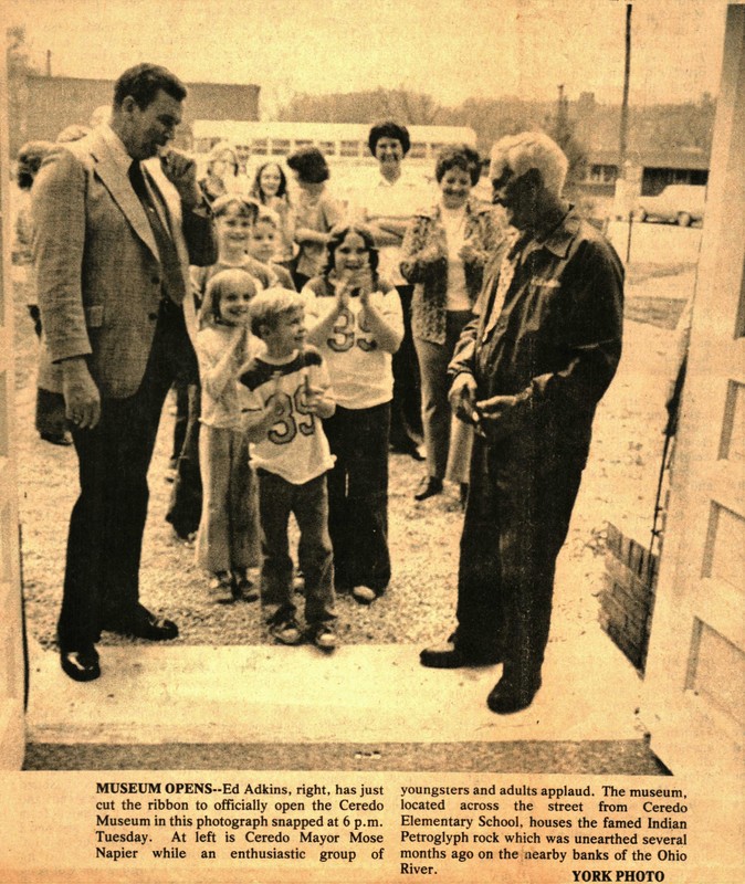 The grand opening of the Ceredo Museum, attended by local school children. Courtesy of the Ceredo Historical Society Museum.