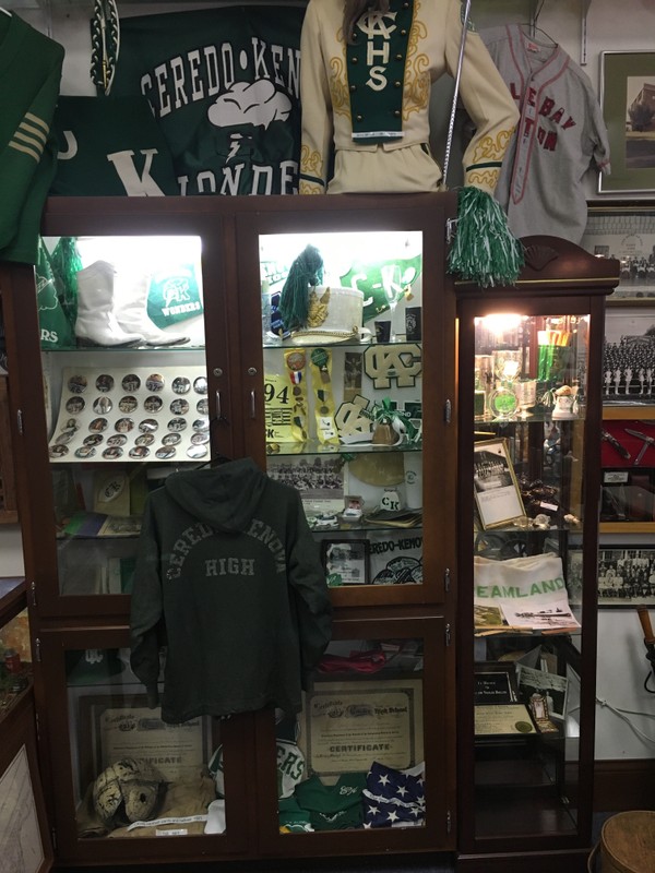 Other items include a large collection of memorabilia from the former C-K High School.