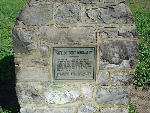 Marker at the former location of the fort. 