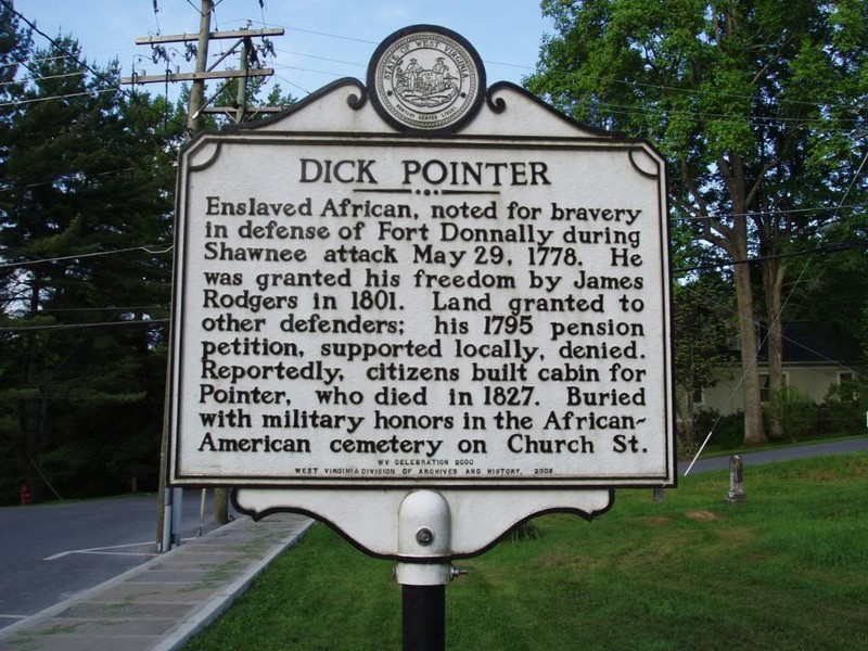 Highway marker commemorating Dick Pointer. 