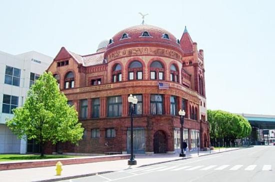 A view of the Barnum Museum from Main Street in Bridgeport