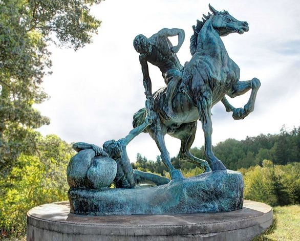 The Torch Bearers Statue near the museum entrance