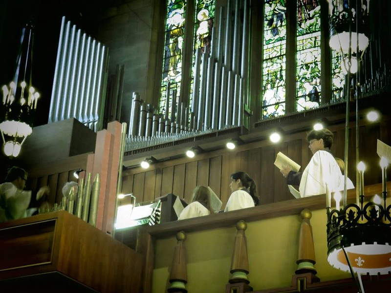 A view of the cathedral's choir and church organ