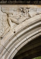 Close-up of the High Street Bridge (Yale University Visitor Center)