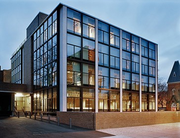 Louis Kahn building's westside window wall