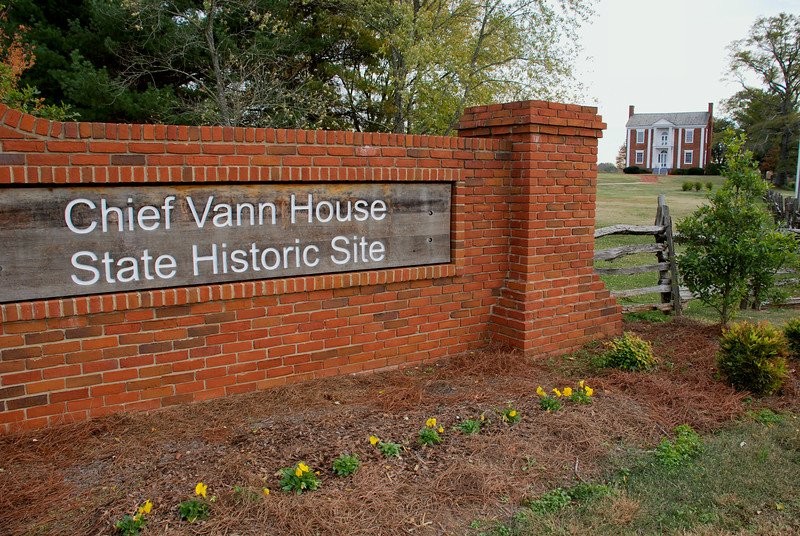 Outside the Chief Vann House Historic Site