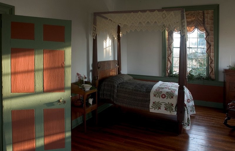 One of the bedrooms inside the house