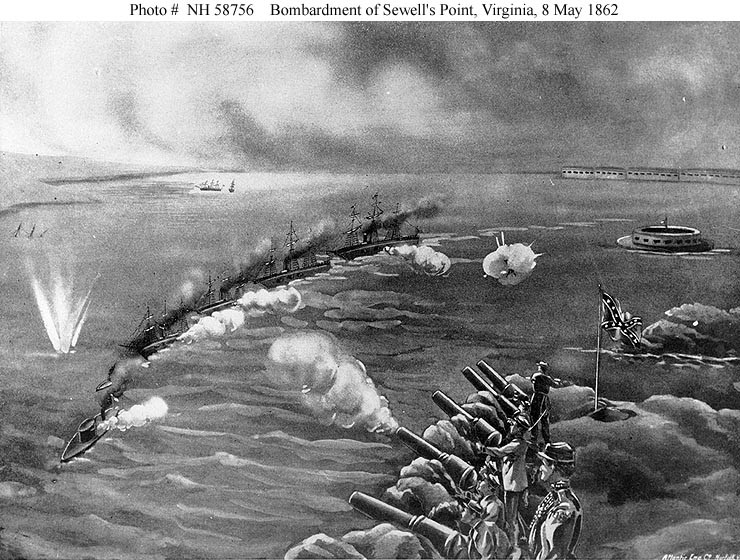 Representation of the Battle of Sewell's Point