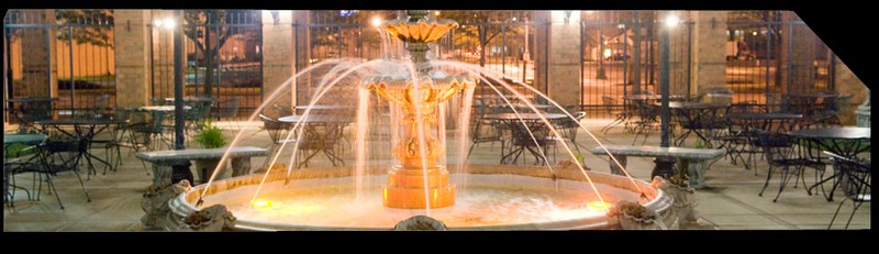 Beautiful fountain in the Italian Conference Center, a part of the Italian Community Center