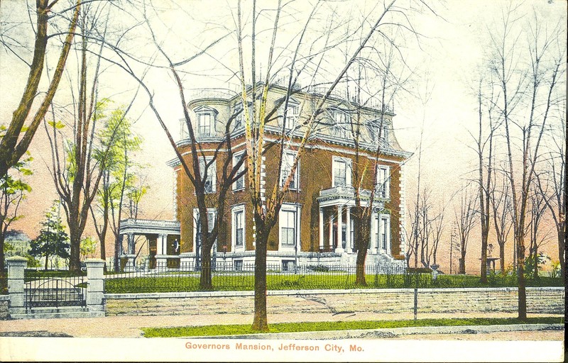 Postcard of the Missouri Governor's Mansion in Jefferson City, c. 1908
Image courtesy of the Missouri State Museum