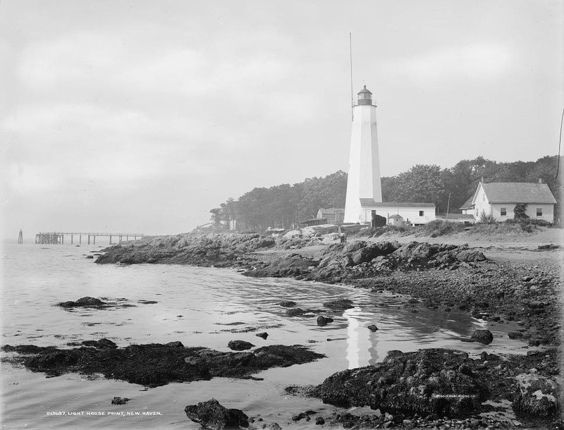 Image of the Five Mile Point Light, circa 1901-1906.