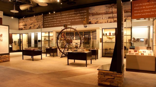 View of the exhibit about Missouri river history