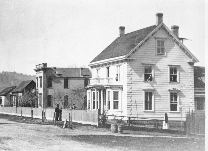 Marshall House, looking west toward East Street, March 8, 1873. 
