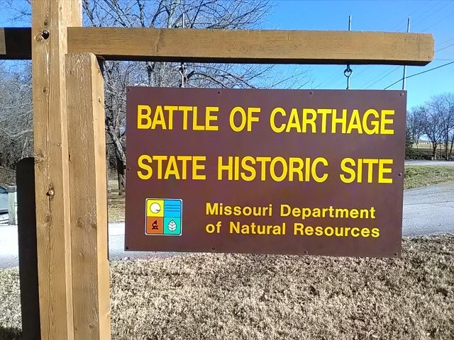 Entrance signage on East Chestnut Street just beyond Carter Park.