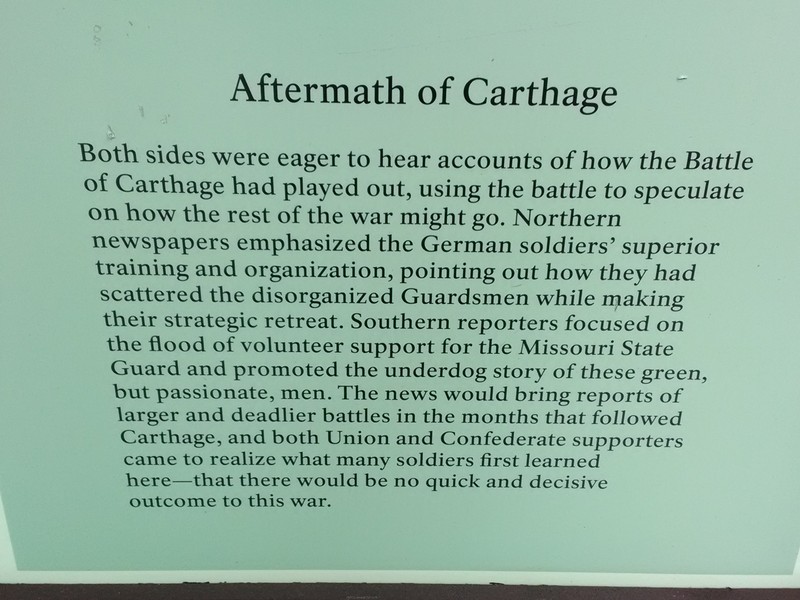 Text from Battle of Carthage kiosk.