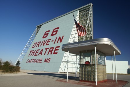 The back of the screen and the small ticket booth