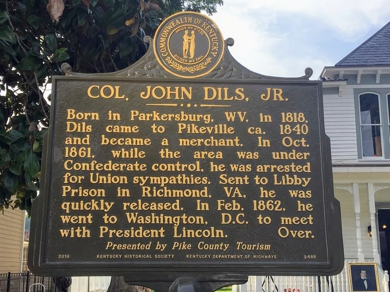 1st sign marking the resting place of Col. John Dils