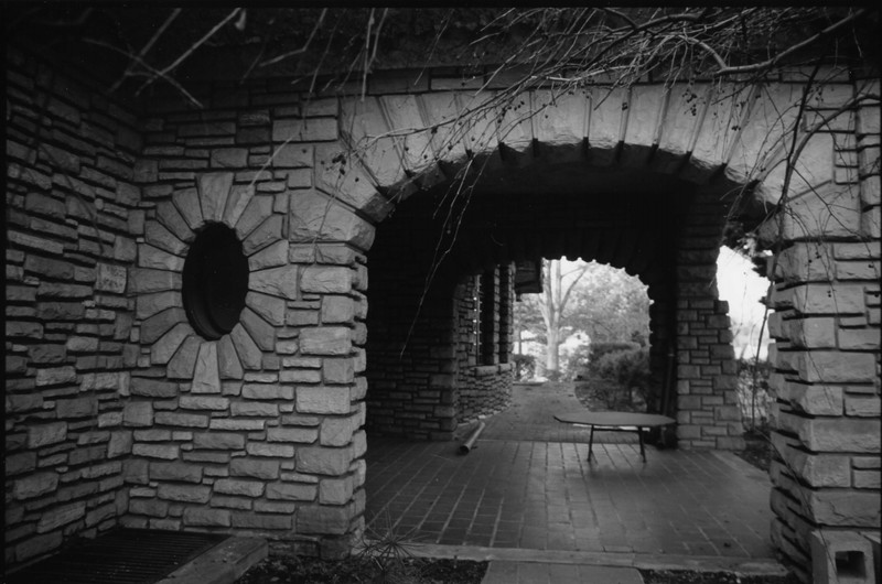 The house's entrance pavilion