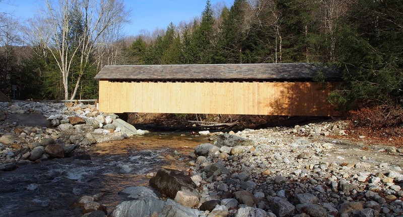 Another view of the bridge from downriver. 