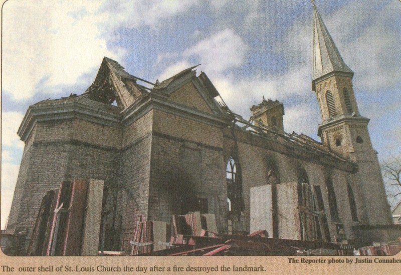 Remains of St. Louis Church after the fire, March 2007.