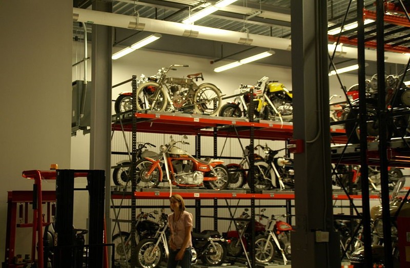 The museum exhibits change throughout the year thanks to an archive of historic motorcycles. 