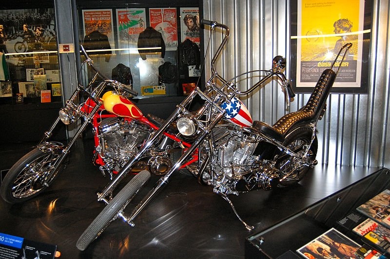 Highlights of the museum include this replica of the Captain America bike from the iconic Hollywood movie Easy Rider. 