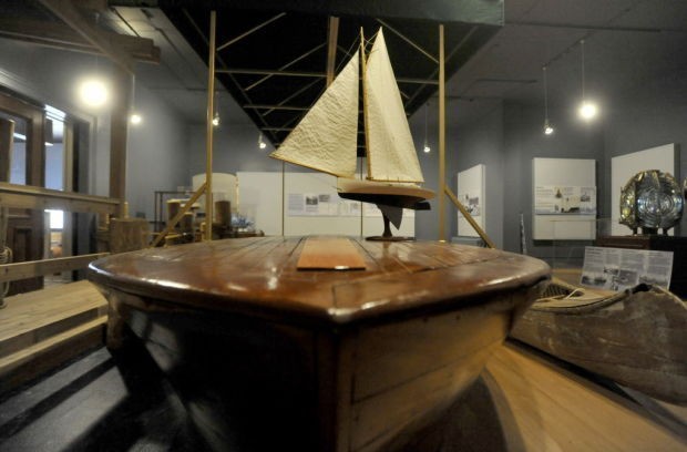 Historic boats in the Racine Heritage Museum (photo from the Journal Times)