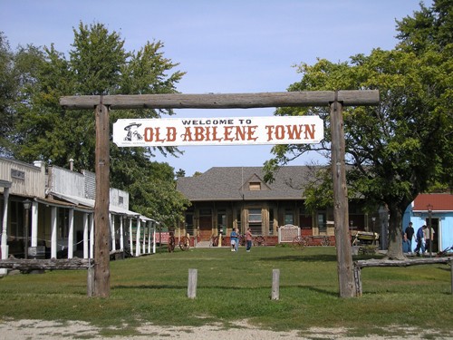 The entry gate to Old Abilene Town.