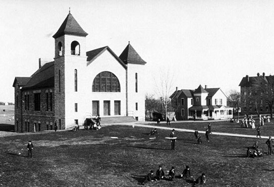 This is an older picture of Hiawatha Hall, which has now been renovated. 