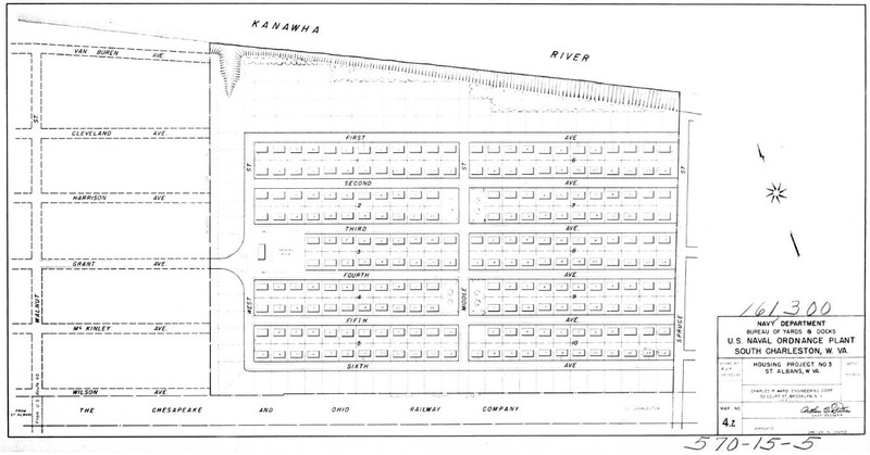 Ordnance Park Plot Plan of 1941, before any streets had yet received names. National Archives.