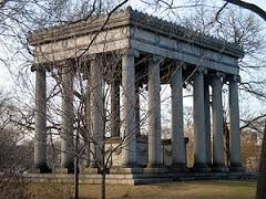 The mausoleum of Potter and Bertha Honore Potter at Graceland Cemetery