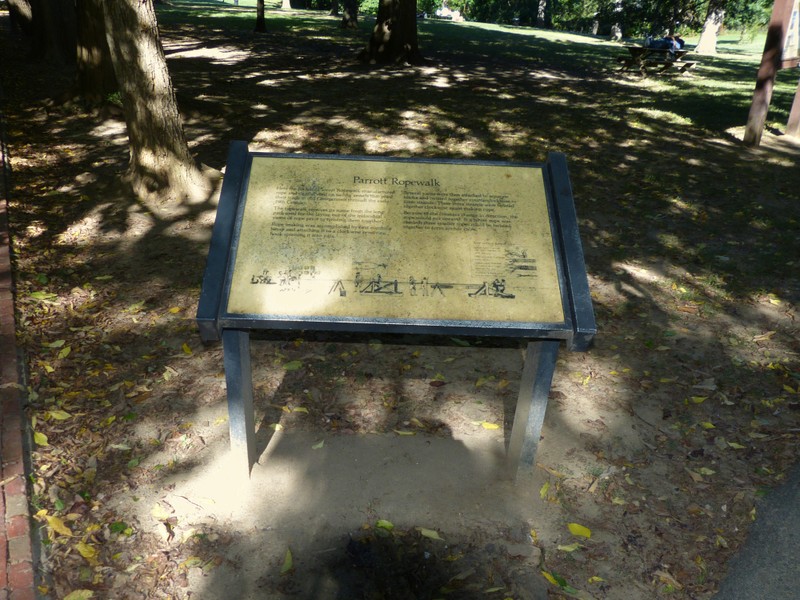 Ropewalk marker at Montrose Park, 2013, by Allen C. Browne on HMDB.org (reproduced under Fair Use)