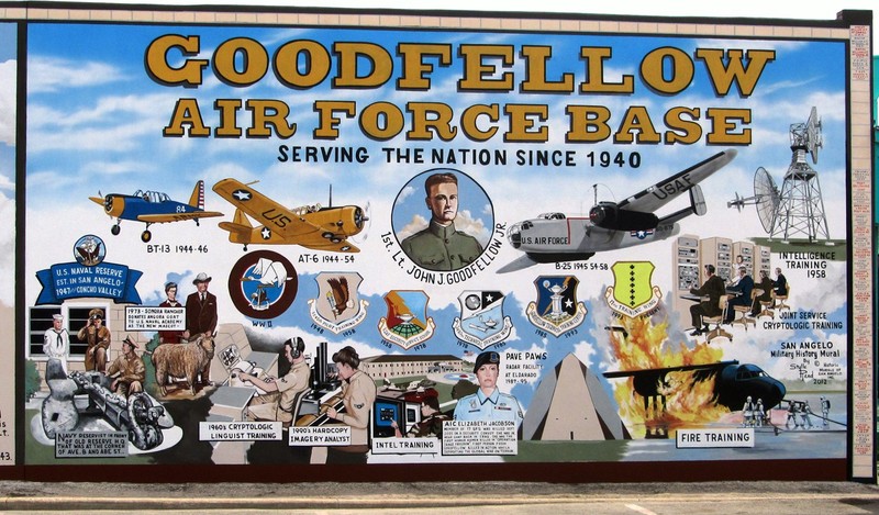 San Angelo Army Airfield Mural, 108 E. Concho