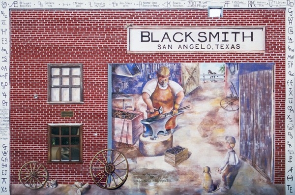 Blacksmith Mural, S. Oakes & E. Concho