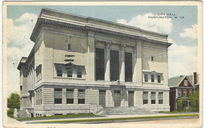 The building was designed by local architect Verus T. Ritter. This vintage postcard was produced shortly after the building's construction in 1915. 