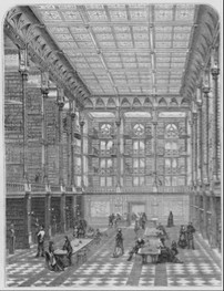 This early sketch of the historic library appeared in Harpers Bazaar in the late 19th Century.