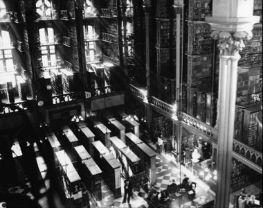 The historic library included several reading areas, including this incredible space that served as the main reading room.