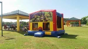 Inflatables at the Great North Park provided by the PR Jumping Company.