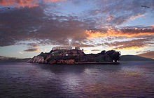 Alcatraz Lighthouse at sunset