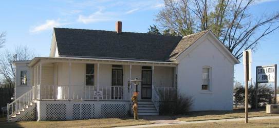 The Carry A. Nation Home was declared a National Historical Landmark in 1976. Carrie lived in the home with her husband David Nation from 1889 to 1902.