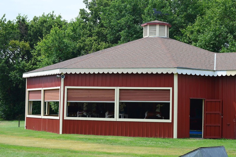 The carousel is housed in this specially-built building.