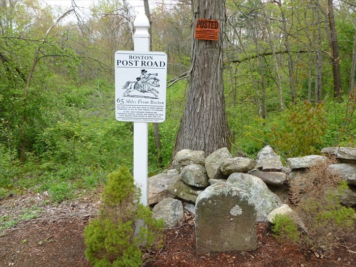 Milestone 64 Miles From Boston.