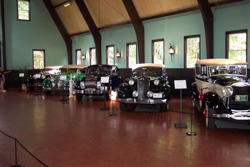 Various vintage cars on display