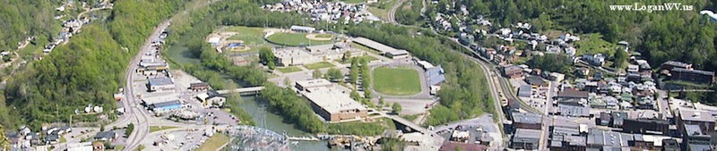 An aerial of the Island.