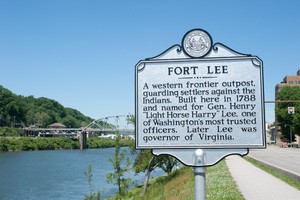 Sign post for Fort Lee.