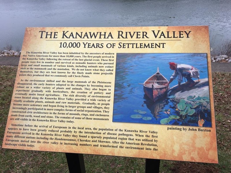 Native American  sign erected at the St. Albans Roadside Park in 2017