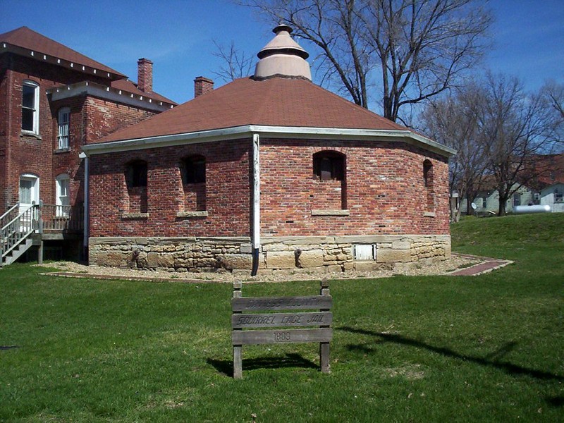 Exterior of the famous Squirrel Cage Jail