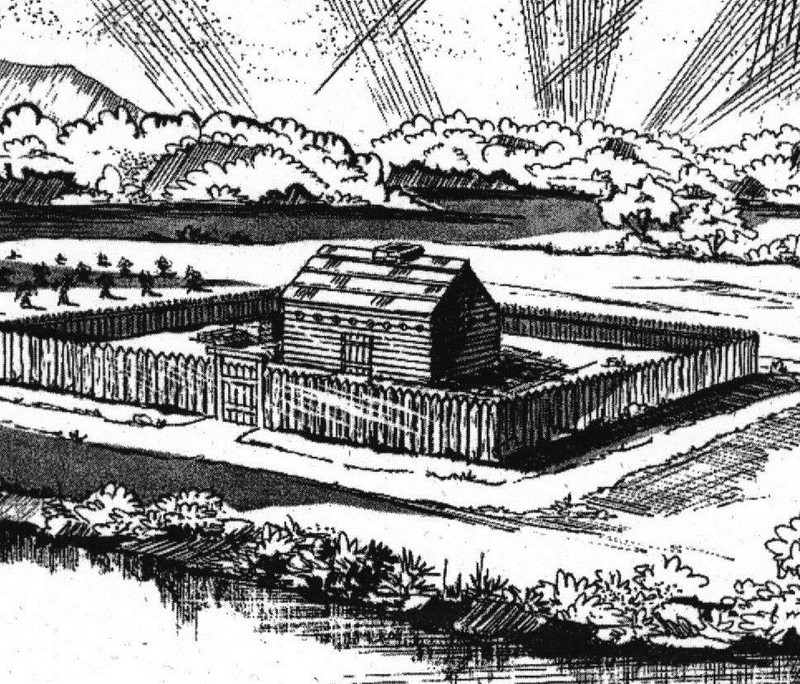 Artist's rendition of the fort