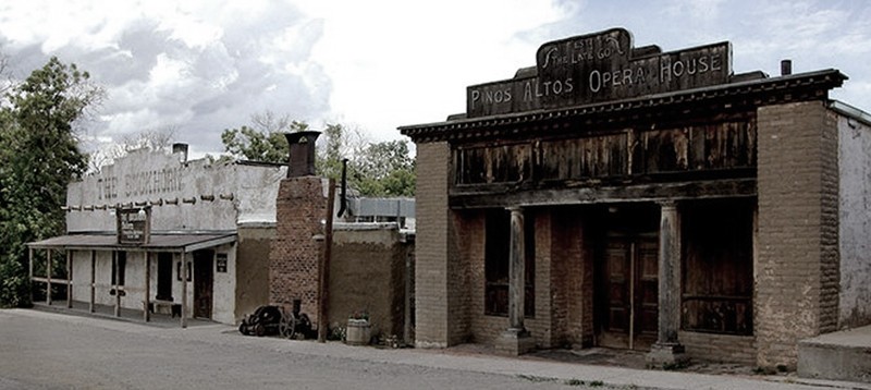 Two of the oldest still standing buildings in Pinos Altos. The Buckhorn saloon and Pinos Altos Opera House.