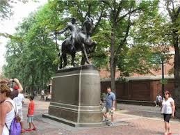 Statue of Paul Revere's ride in Boston